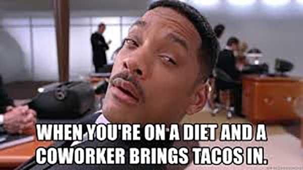 will smith confused meme when you're on a diet...