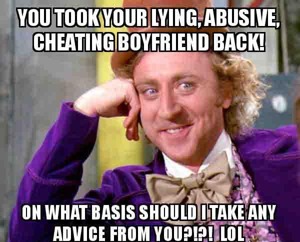 abusive cheating boyfriend meme