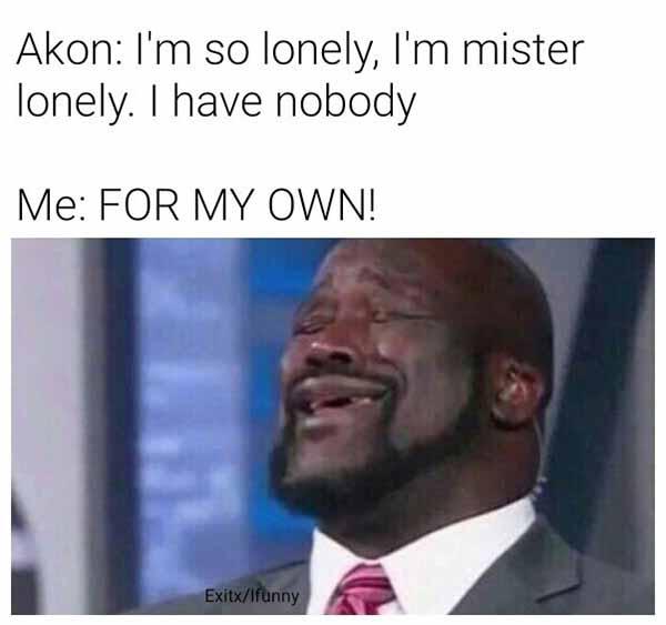 akon i'm so lonely meme