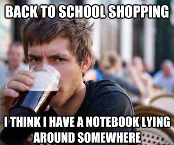 back to school shopping meme