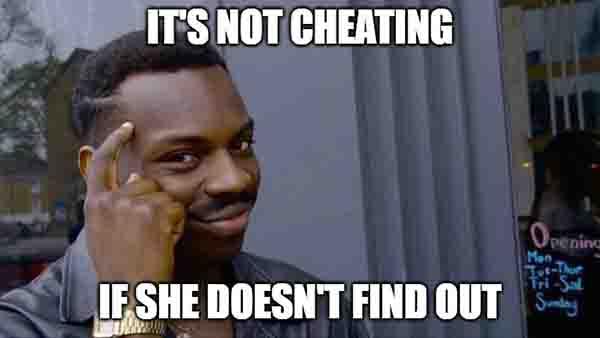 cheating guy meme