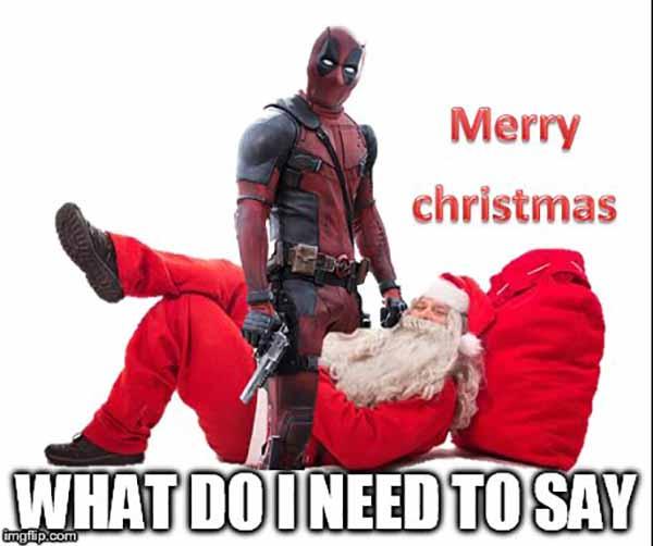 deadpool christmas meme