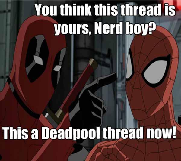 deadpool spiderman meme