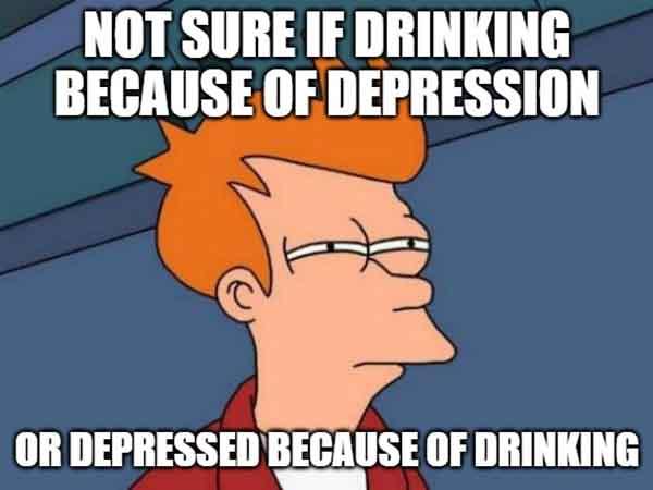 drinking depression meme