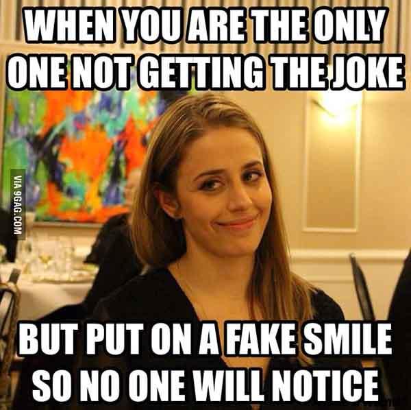 fake smile meme