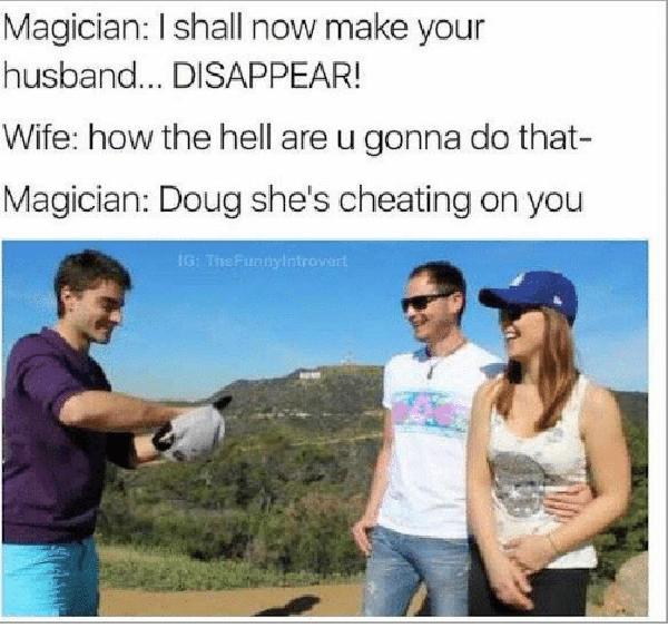 funny cheating husband memes