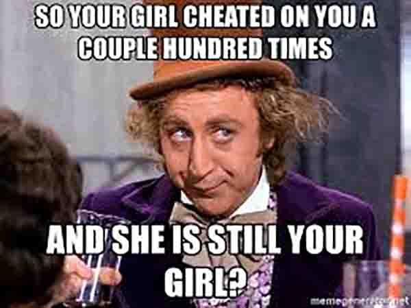 girl cheating meme