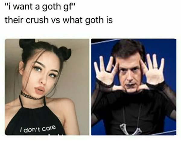 goth girlfriend meme