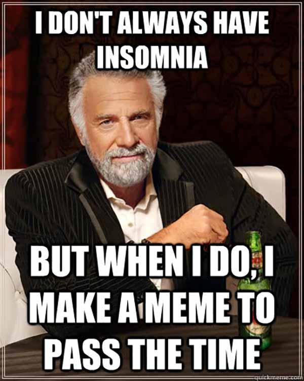 i don't have insomnia, i have internet meme