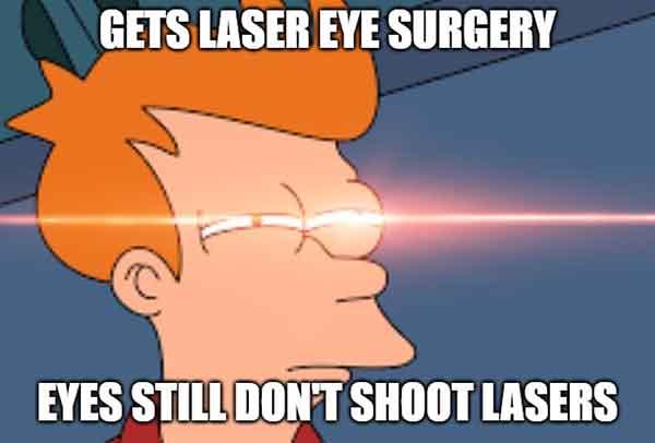 laser eyes meme