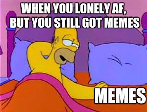 lonely bed meme