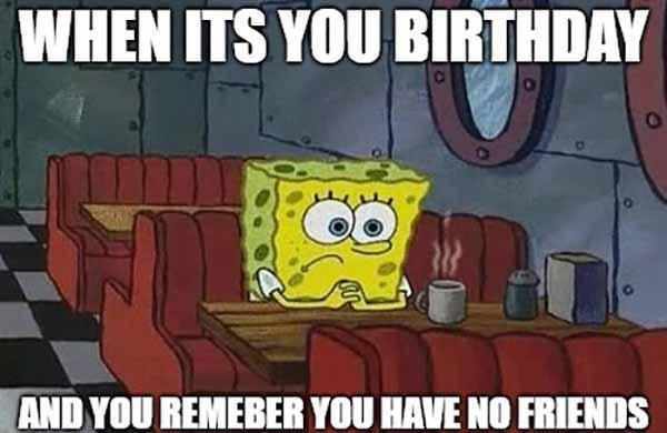 lonely birthday meme