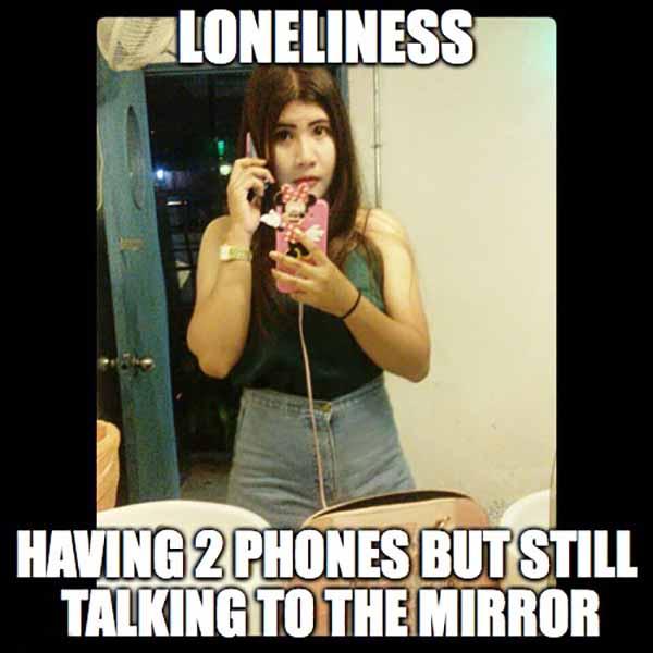 lonely girl meme