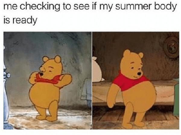 me-checking-to-see-if-my-summer-body-is-ready-pooh meme