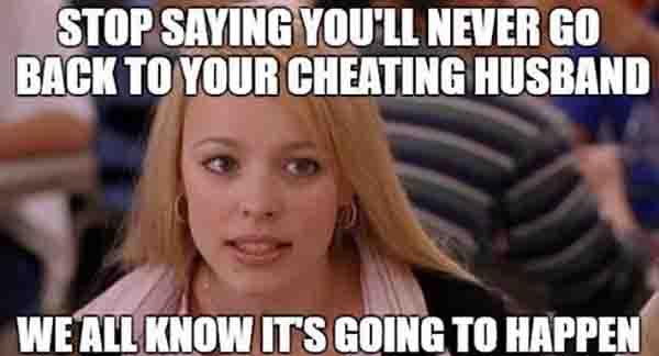 meme about cheating husband