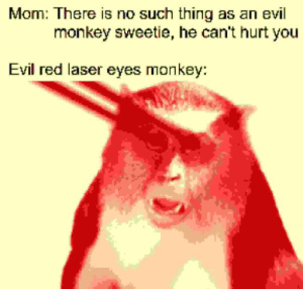 red laser eyes meme