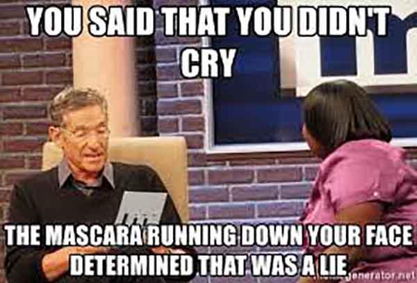 running mascara meme