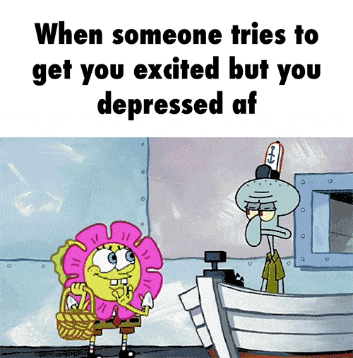 spongebob depression gif