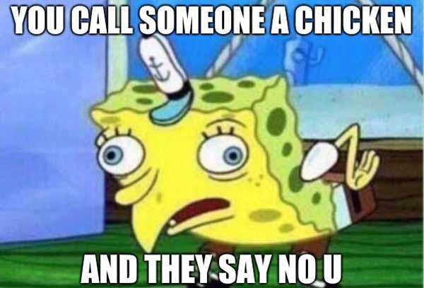 spongebob meme chicken