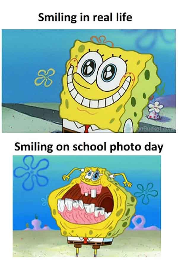 spongebob smile meme