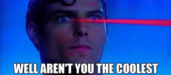 superman laser eyes meme