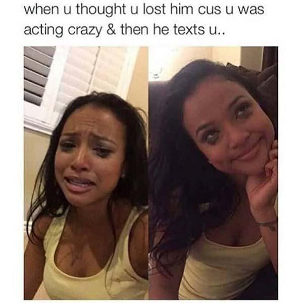 when u thought u lost him - crazy girlfriend meme