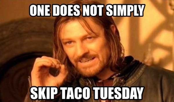 skip taco tuesday meme