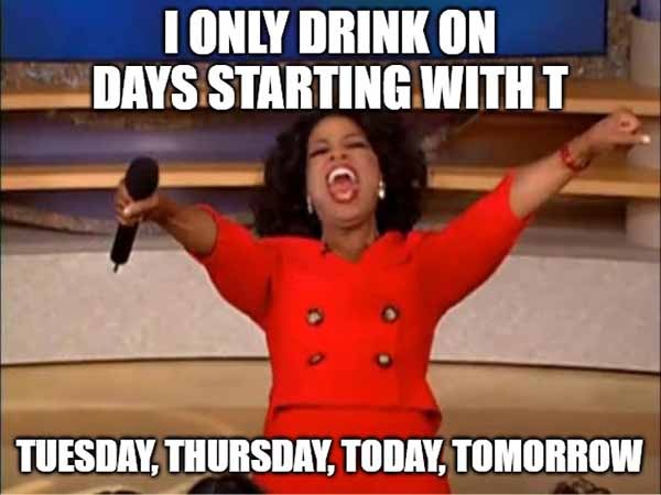 tuesday drinking meme